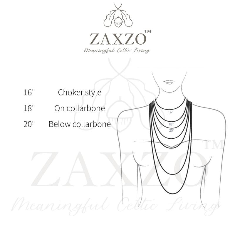 Chain length options 16, 18, 20 inch