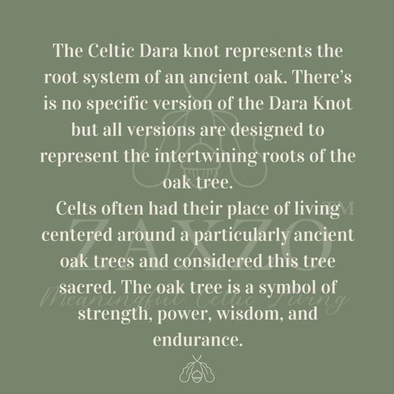 Text explaining the meanings of the Dara knot.