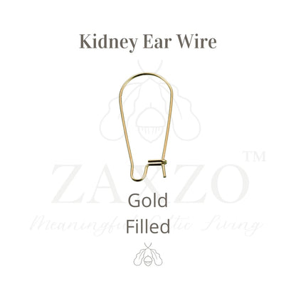 Gold filled kidney ear wire