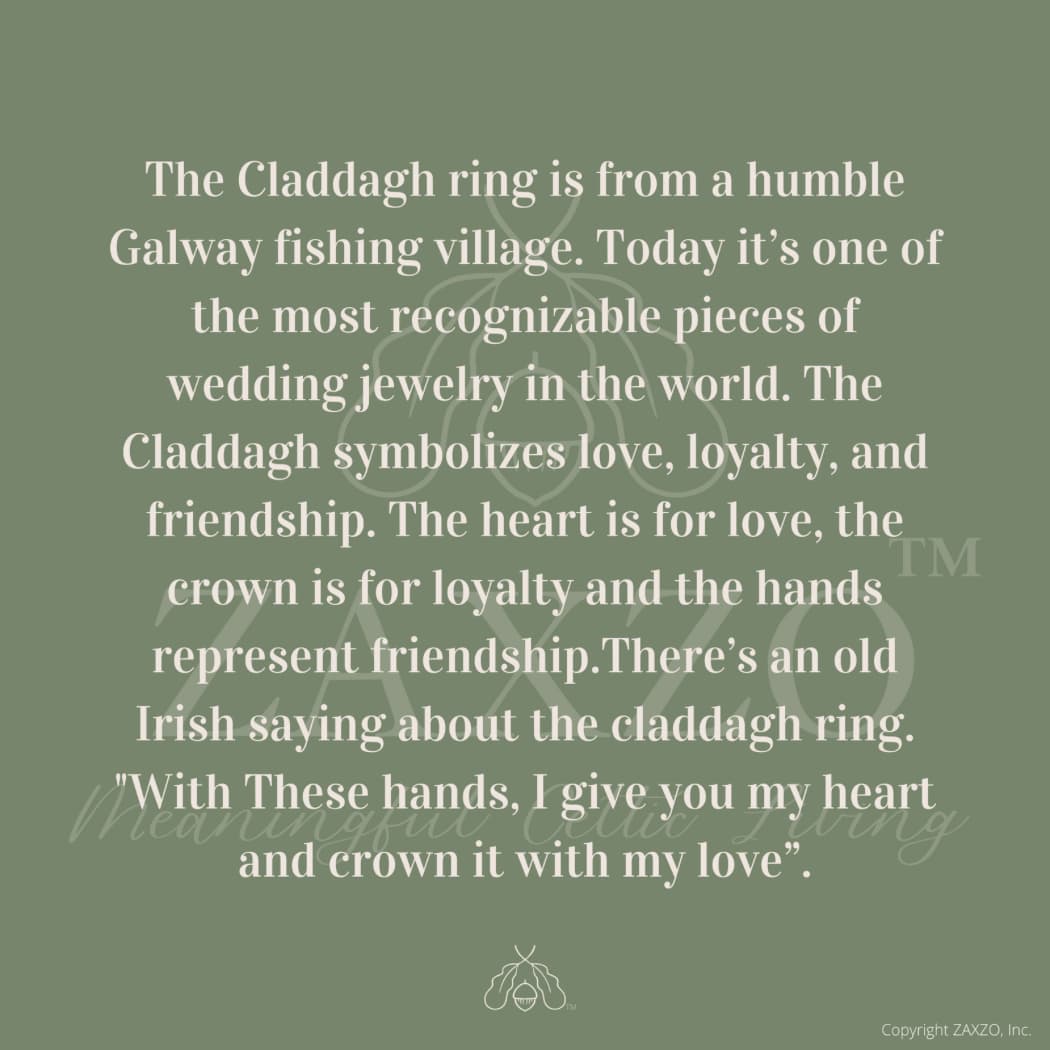 Explaining the meaning of the Irish Claddagh knot.