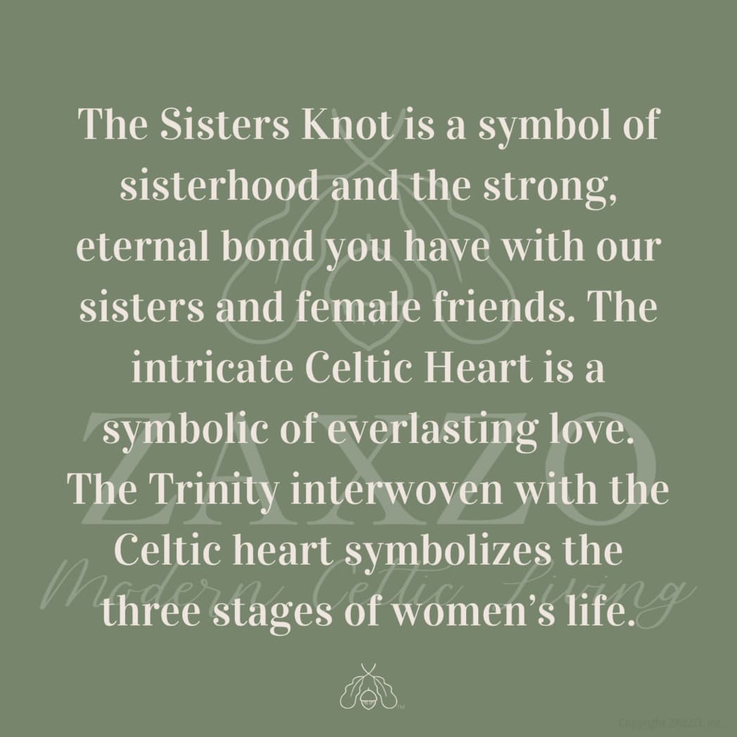 Explaining the meaning of the Celtic sister knot.