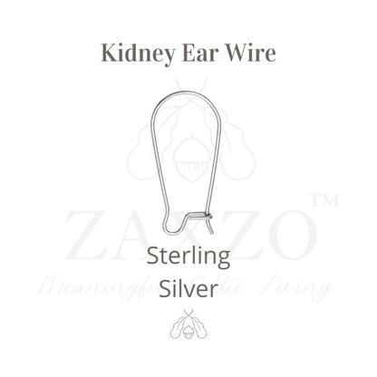 Sterling silver kidney ear wire