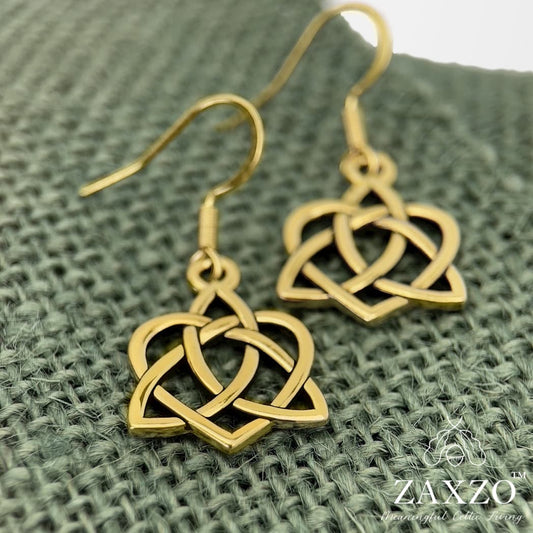 Zaxzo Gold Dara Knot Leverback Earrings