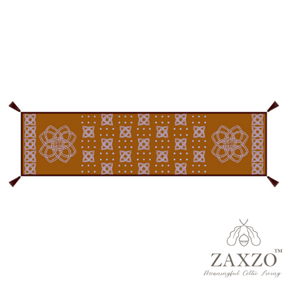 Graphic overview of camel shawl flower pattern